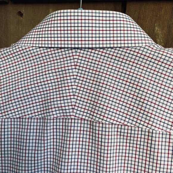 Charles Tyrwhitt Mens Classic Fit Button Down Checkered Dress Shirt 18/38 Tall - Picture 10 of 12